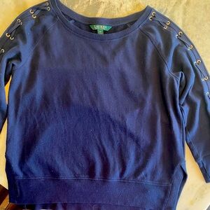 Lauren Ralph Lauren light sweatshirt with arm accents, Sz. XS